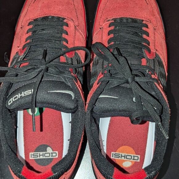 Nike SB Shoes Mens 11.5 Red Suede Ishod Wair Bred Varsity Red Black DC7232-600 - Picture 9 of 10